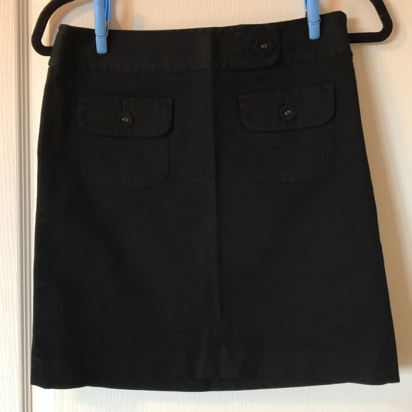 Ann Taylor Loft Black Cotton Blend Skirt Size 2 - Picture 1 of 10